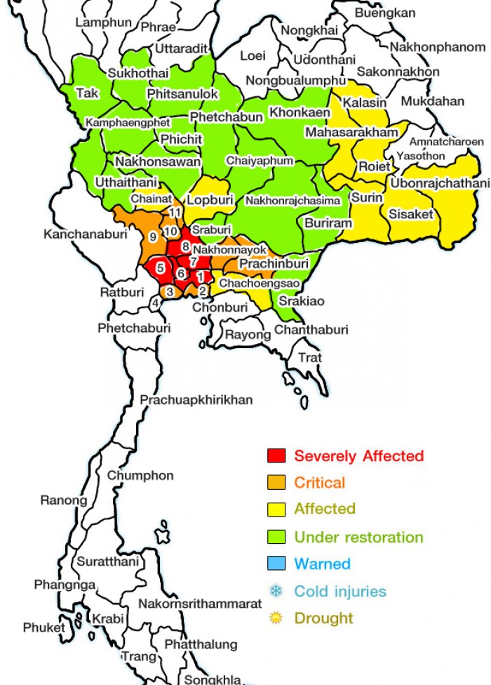 Thailand Flood Crisis Map