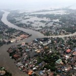 Flood waters spreading through Bangkok