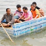 Plastic bottles boat